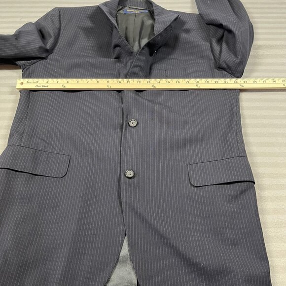 Vintage Brooks Brothers Blazer Mens 44 Long Navy Pinstripe 346 Made USA - Picture 7 of 11